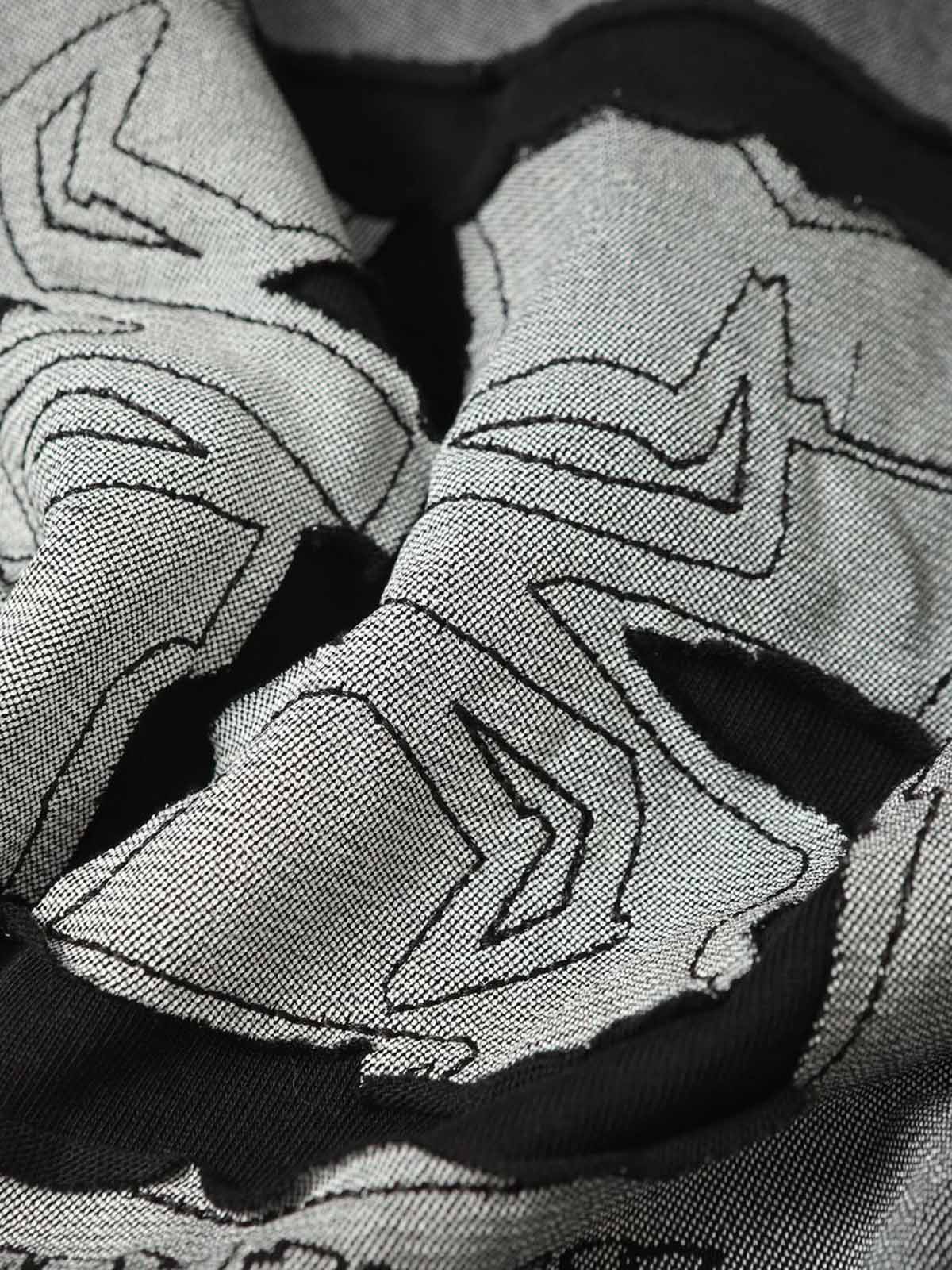 Washed  Patch Embroidery T-shirt 