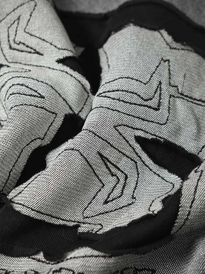 Washed  Patch Embroidery T-shirt 