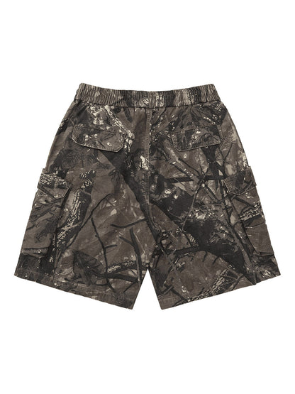 Thesupermade Fallen Leaf Camouflage Pocket Workwear Shorts - 2050 