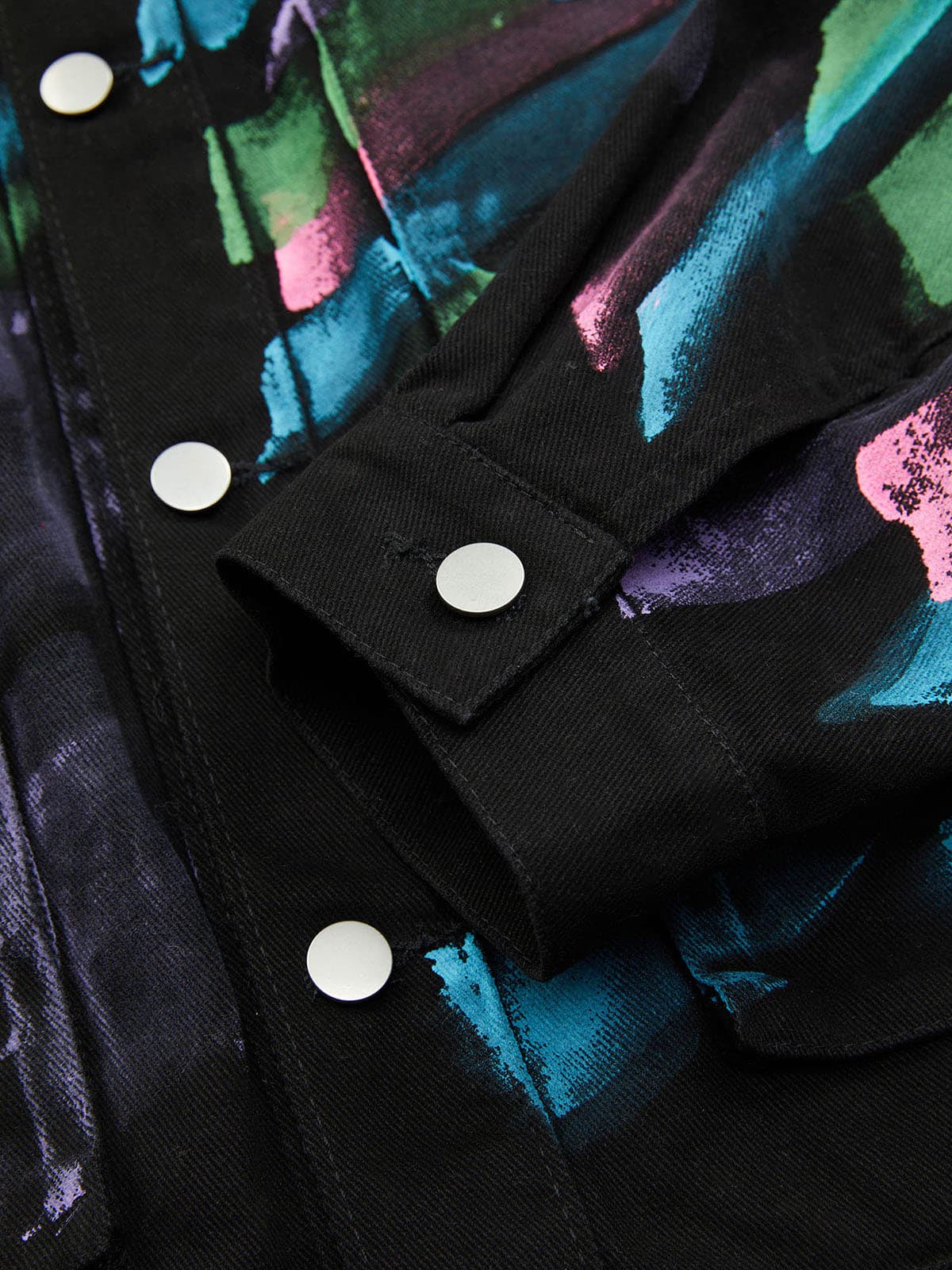 Thesupermade Hip-hop Hand-painted Graffiti Denim Jacket - 2010 