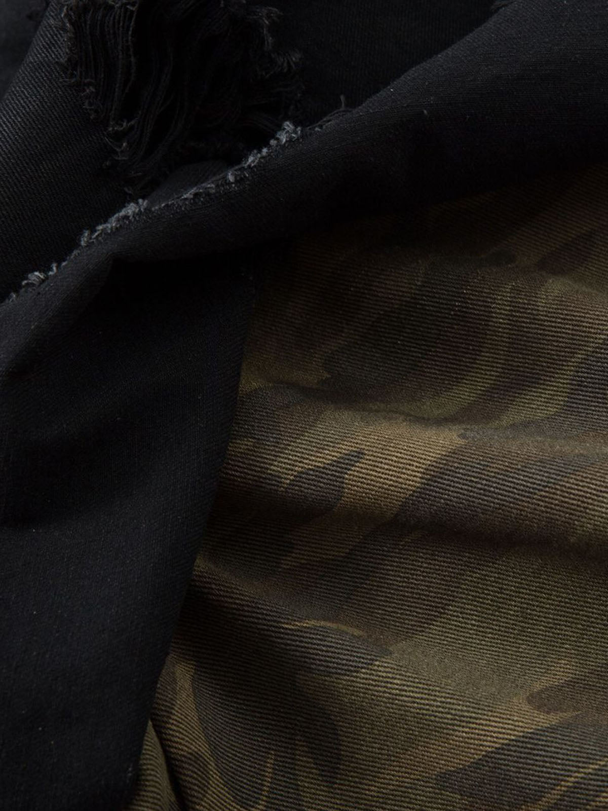 Distressed Ripped Black Denim Shorts 