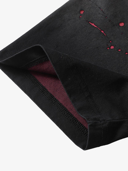 Vintage Washed Dot Spray T-Shirt 