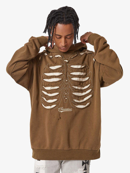 Thesupermade Washed And Aged Hooded Sweatshirt  - 1674 