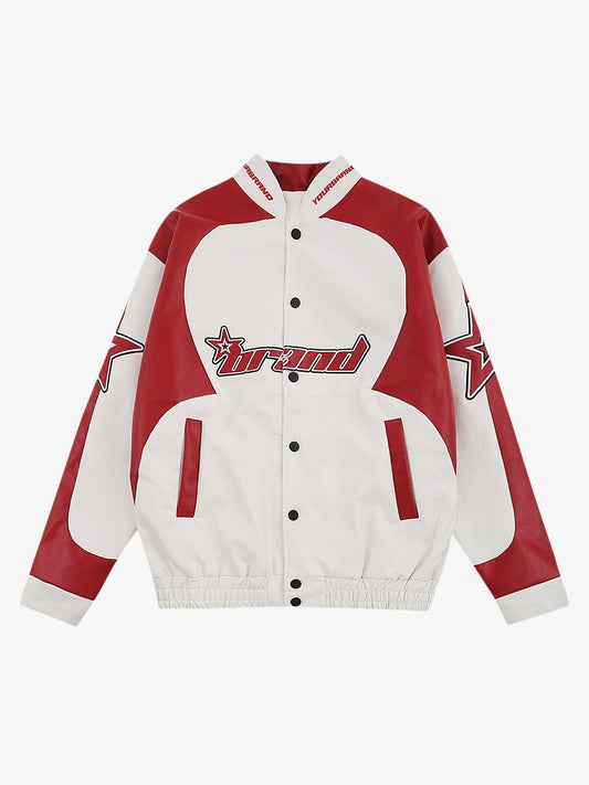 Thesupermade American Vintage Colorblock Leather Jacket - 1728 
