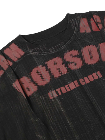 Wasteland Dirty Dye Oversized Graphic T-Shirt 