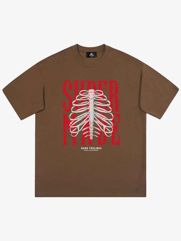 Thesupermade Skull Printed Logo Design T Shirt -1159 