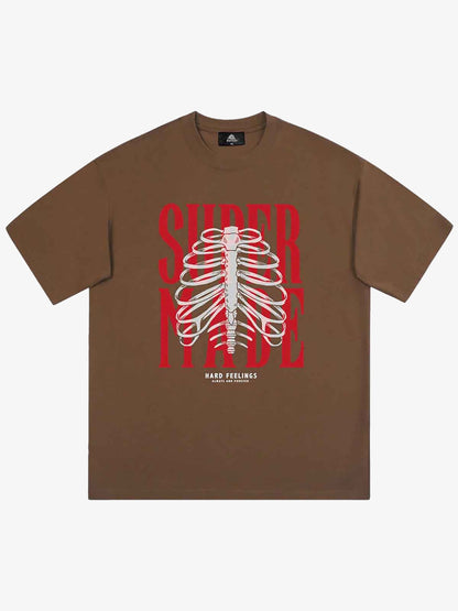 Thesupermade Skull Printed Logo Design T Shirt -1159 