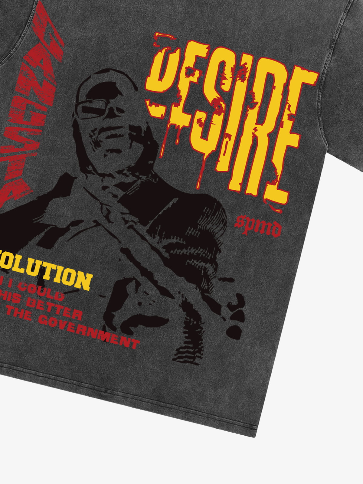 Retro Letter Protrait Graphic Print T-Shirt 