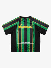 Original Retro Striped Spliced Sports Jersey T-Shirt - 2422 