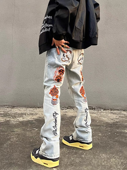 Thesupermade High Street Embroidery Retro Jeans - 1574 