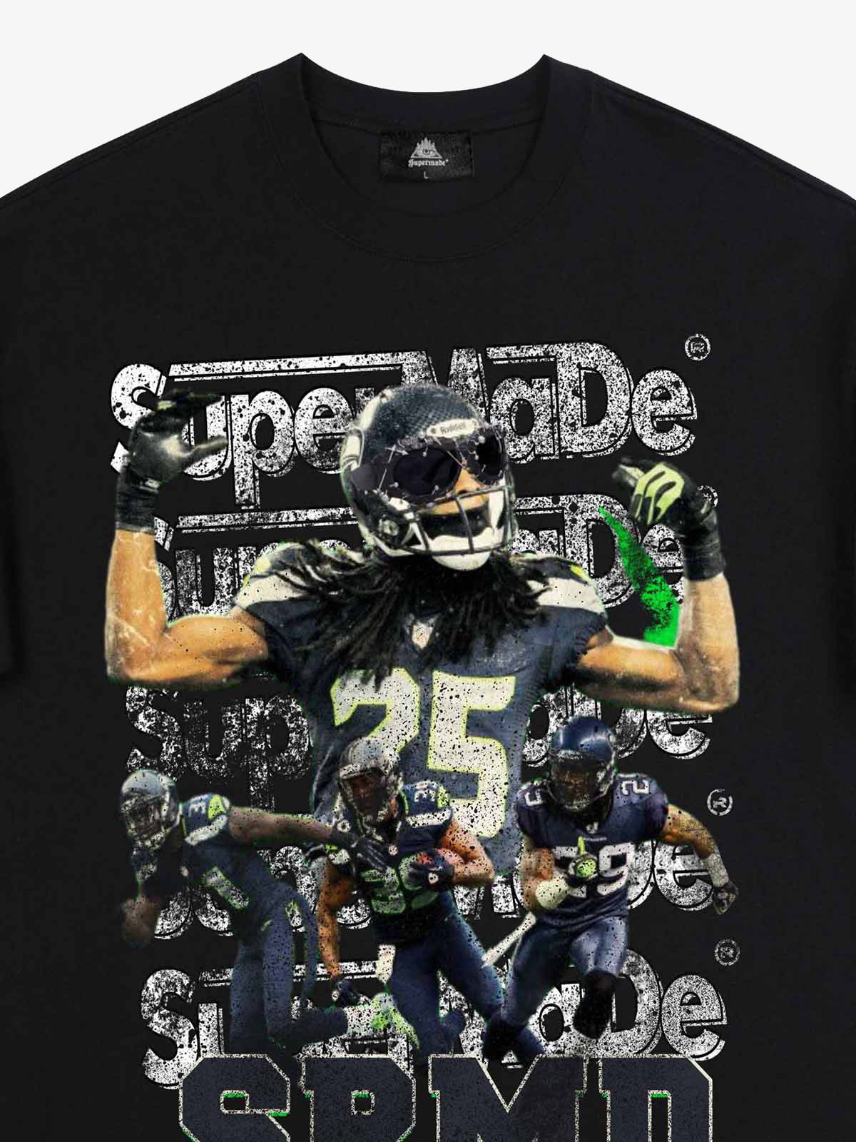 Super Bowl Football Print T-shirt - 2309 