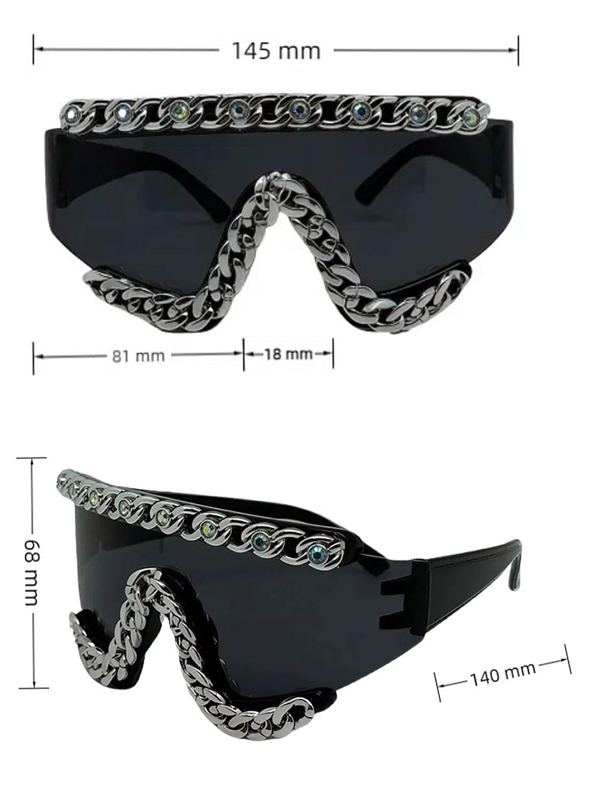 Chain-Embellished Sunglasses 