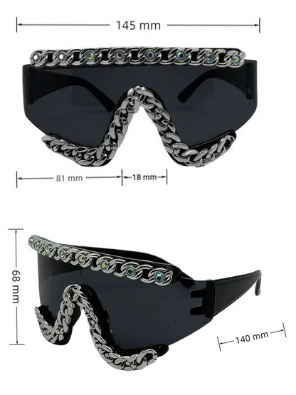 Chain-Embellished Sunglasses 