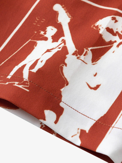 Thesupermade Portrait Pattern Short-sleeved Shirt 