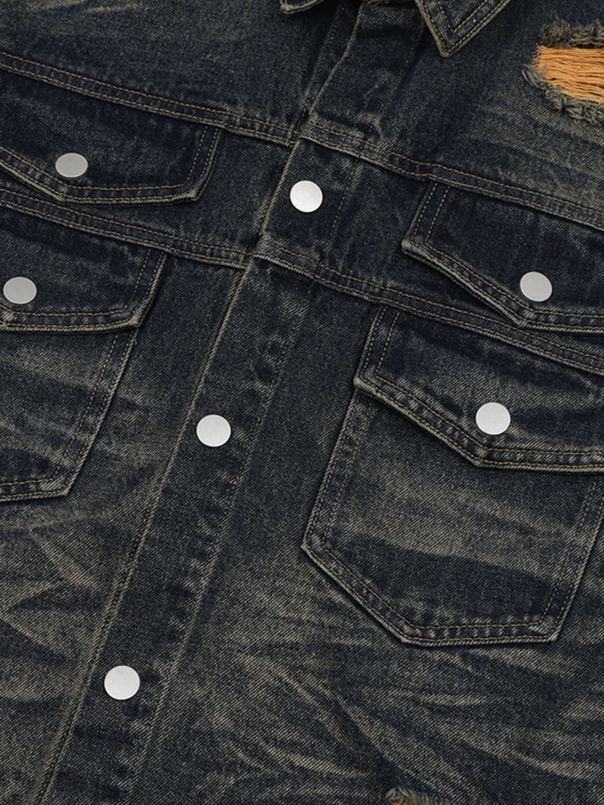 Distressed Washed Distressed Denim Set 