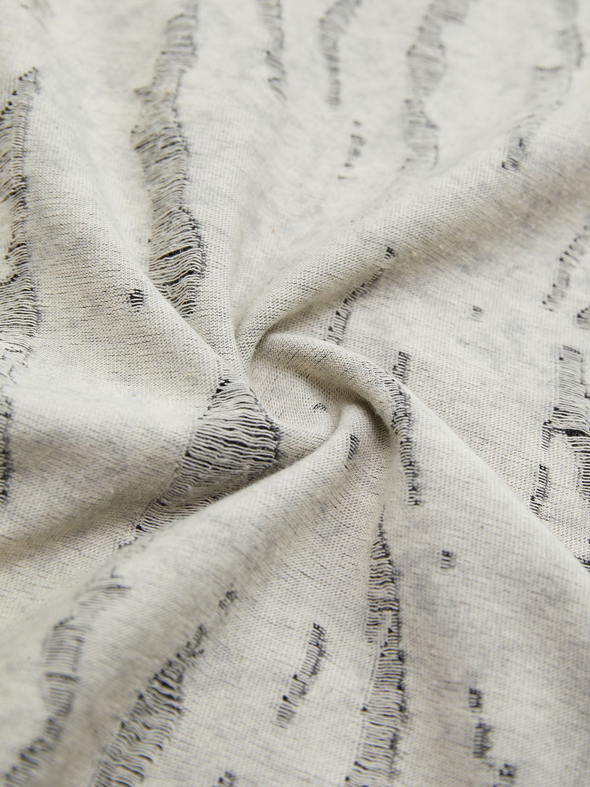 Thesupermade Faux Two-piece Distressed Woolen T-shirt - 2005 