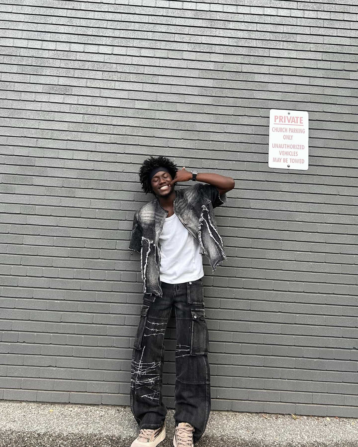 Thesupermade High Street Embroidery Hip-Hop Jeans - 2122 