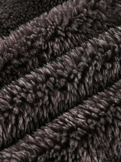 Thesupermade Fur Hooded Quilted Sherpa Jacket - 2304 