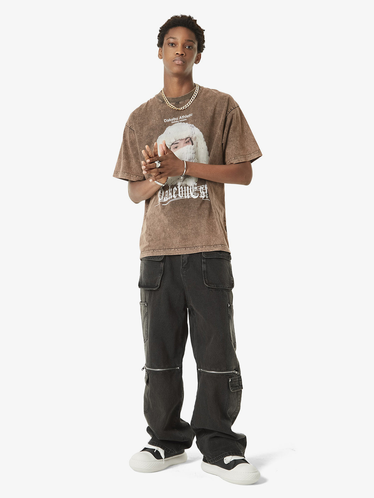Thesupermade Multi-pocket Zipper Design Washed Hip-Hop Jeans - 2112 