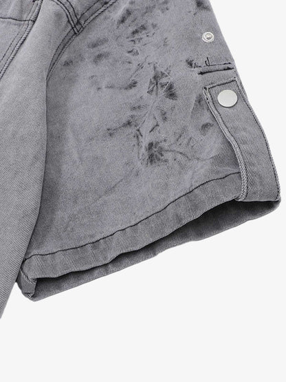 Distressed Washed Workwear Denim Set 