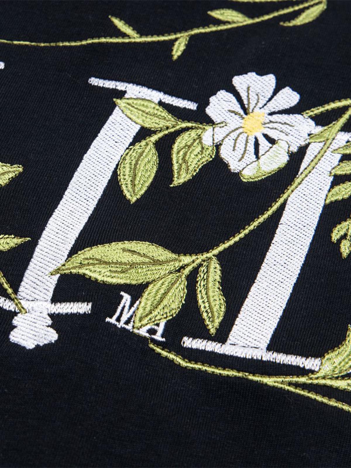 Floral Embroidered Oversized Short Sleeve T-Shirt 