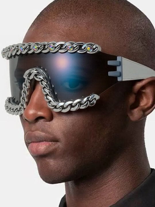 Chain-Embellished Sunglasses 
