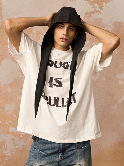 Original ”Trust is a Bullet“ Graphic Slogan T-Shirt 
