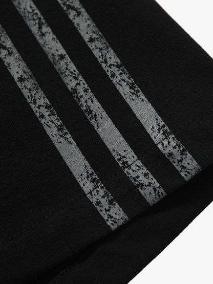 Heavy Washed Street Metal Collar T-shirt 