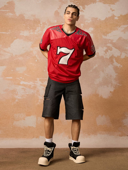 Original "SUPER 7" V-Neck Jersey T-SHIRT - 2424 
