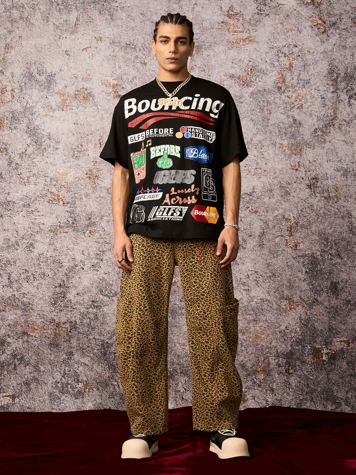 Cheetah Print Barrel Pants - 2416 