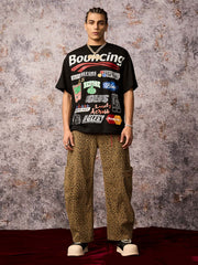 Cheetah Print Barrel Pants - 2416 