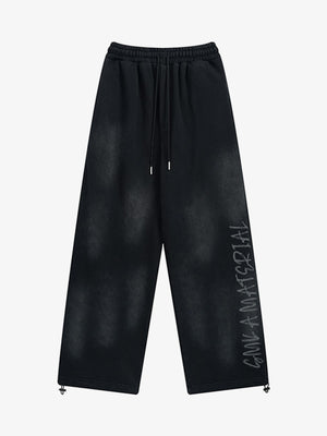 Wasteland Washed Patched Embroidered Hoodie Set 