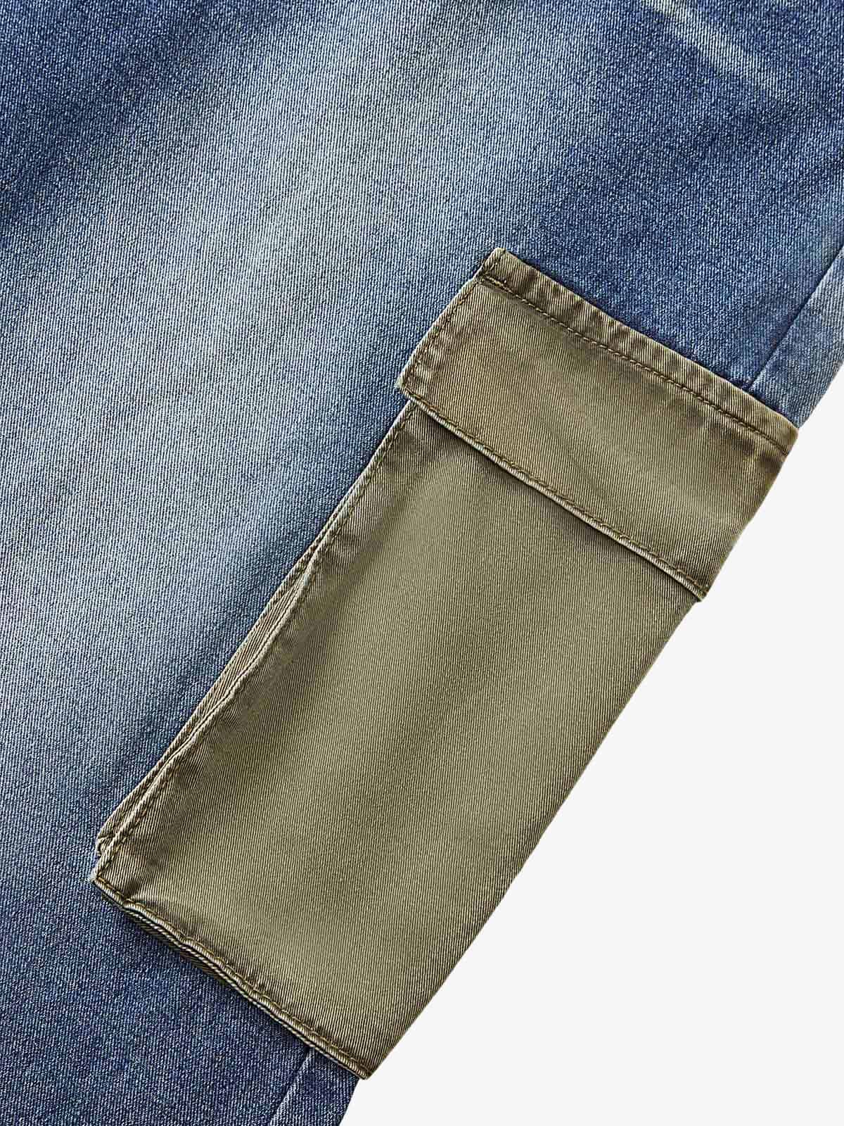 Thesupermade Homemade Large Pocket Cargo Jeans 