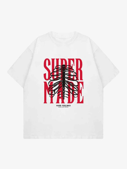 Thesupermade Skull Printed Logo Design T Shirt -1159 