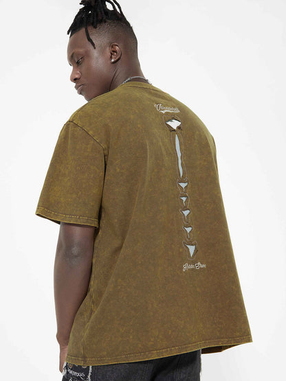Dark Bones Washed Short-sleeved T-shirt - 1627 