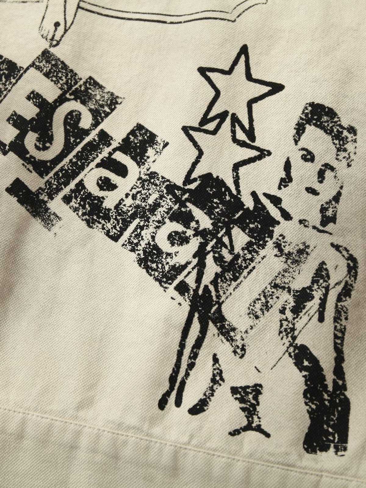 Retro Badge Dirty Dye Detroit Jacket 