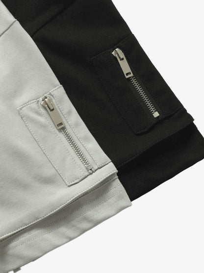 Retro Washed Deconstruction Functional Pocket T-shirt 