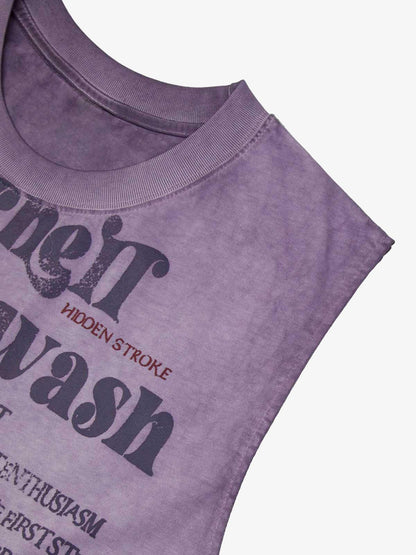 Thesupermade Heavy Worker Washed And Broken Retro Font VEST 