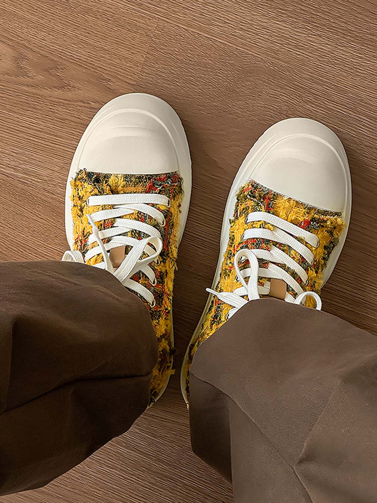 Retro Canvas Irregular Sneakers 