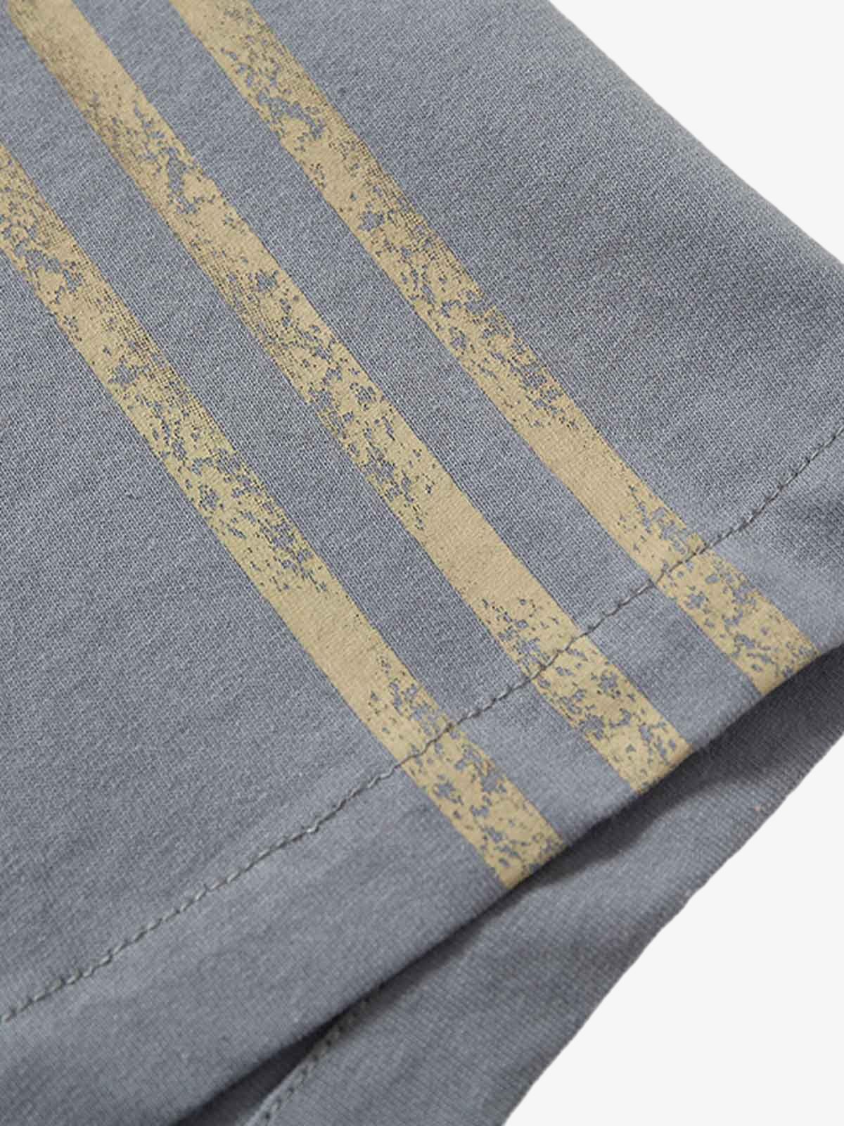 Heavy Washed Street Metal Collar T-shirt 