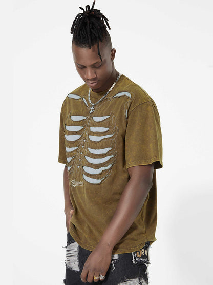 Dark Bones Washed Short-sleeved T-shirt - 1627 