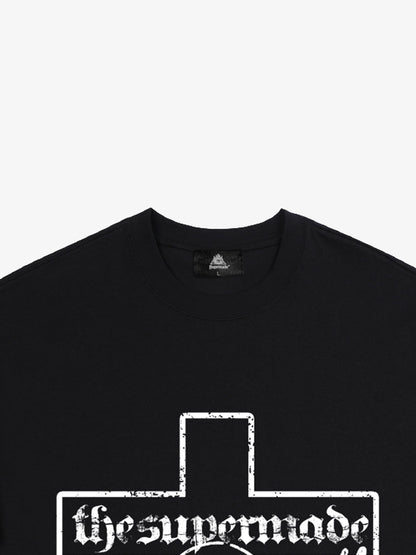 Original Distressed Cross Graphic T-Shirt 