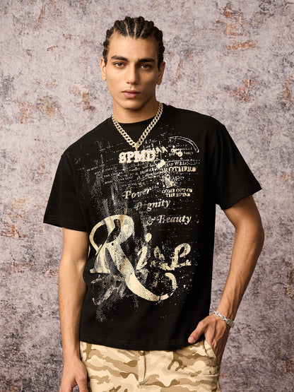 Phantom Letter Print T-shirt 