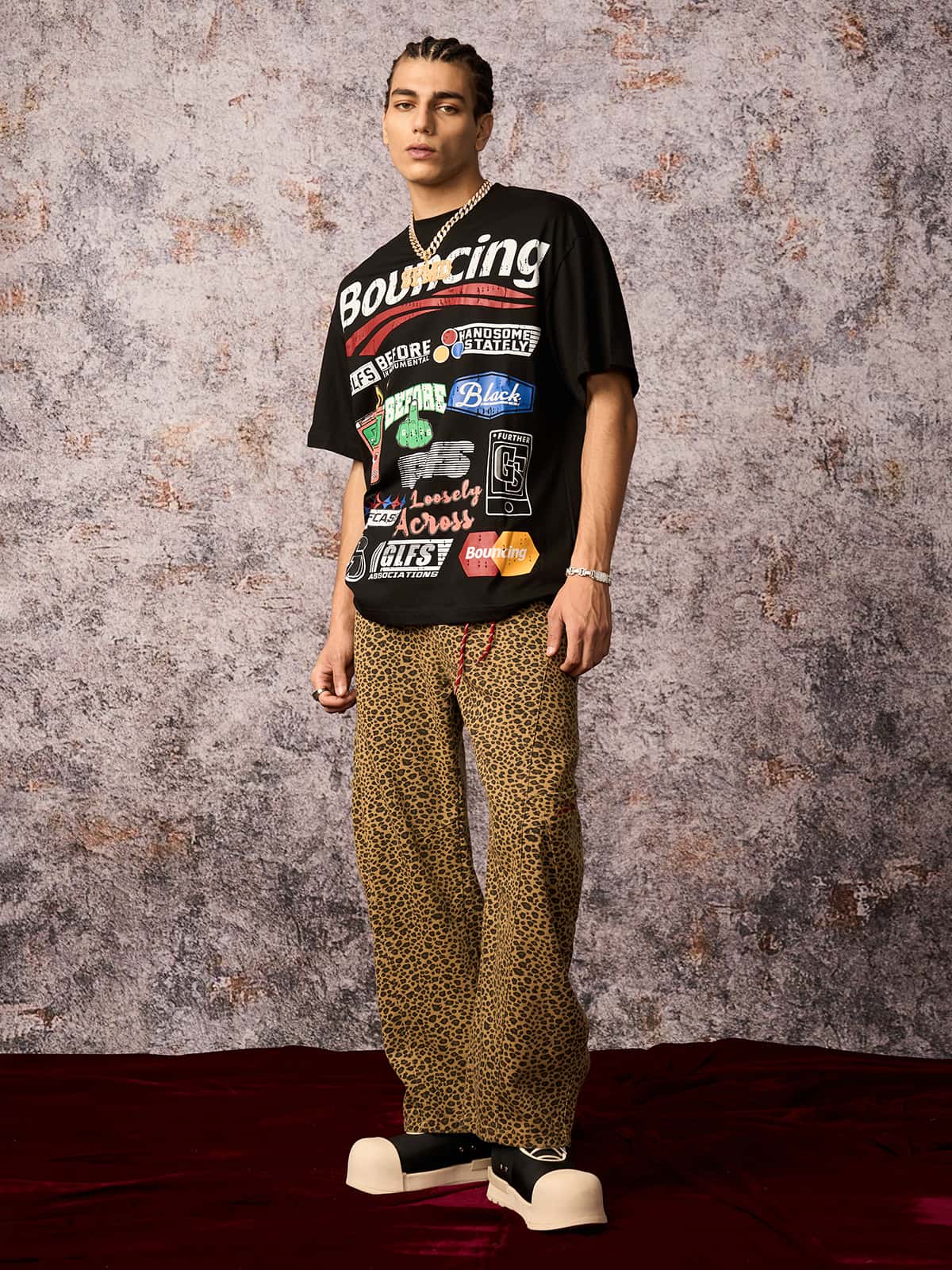 Cheetah Print Barrel Pants - 2416 