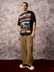 Cheetah Print Barrel Pants - 2416 