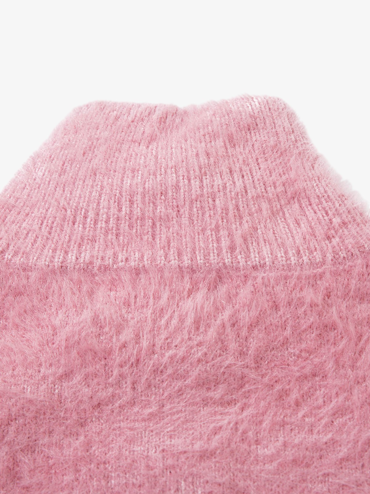 Thesupermade Graffiti Faux Mink Fur Zip Up Sweater 