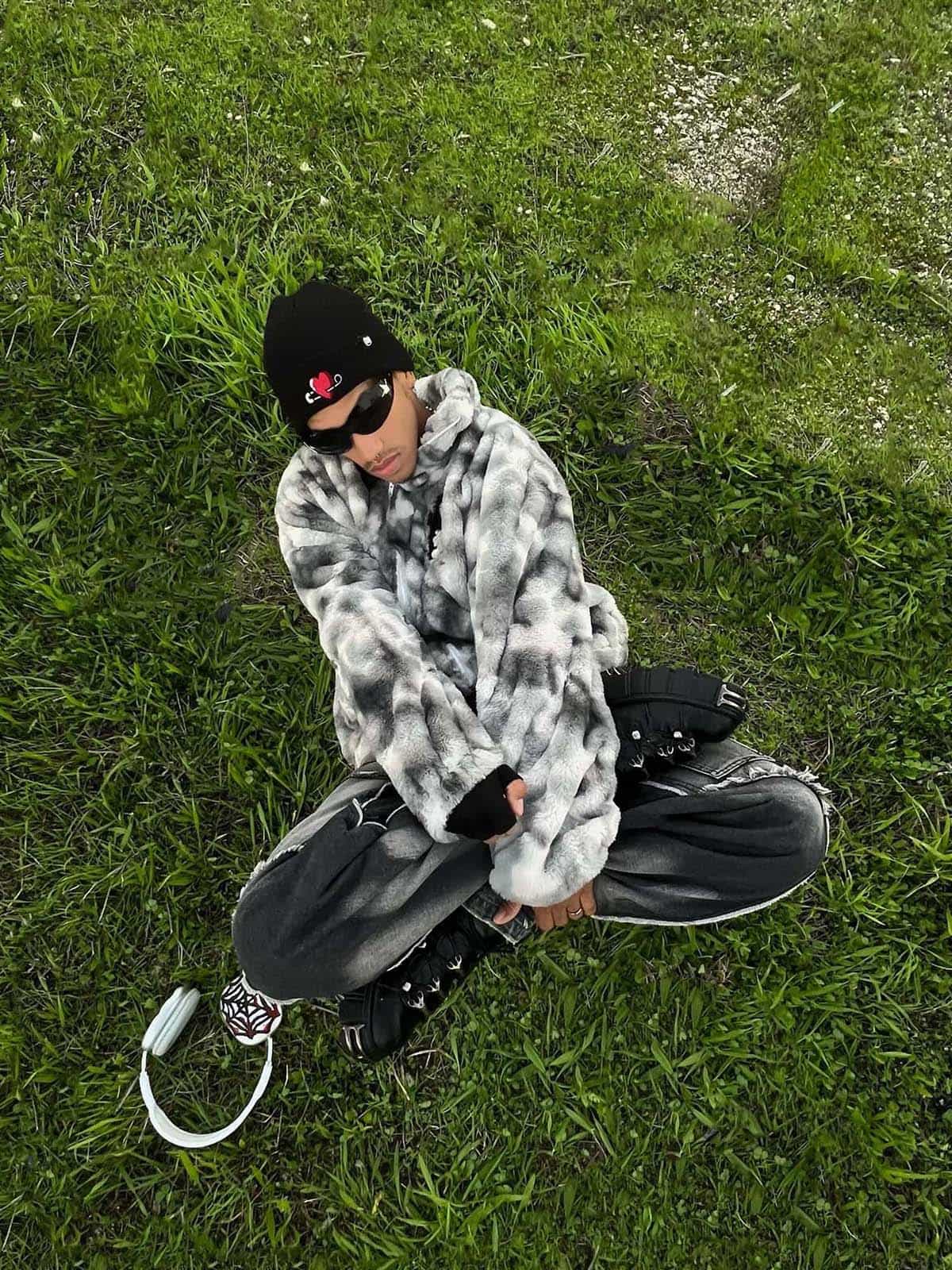 Heavy-Duty Faux Lambswool Tie-Dye Urban Jacket - 1558 