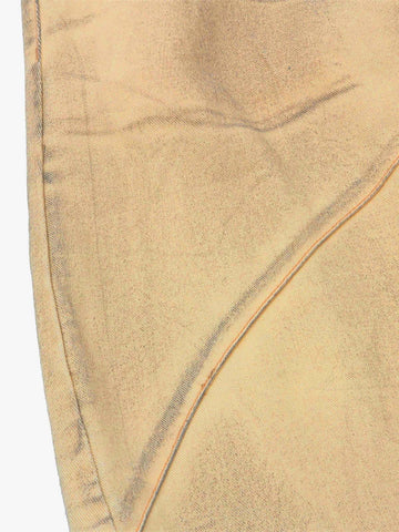 Washed Distressed Detachable Scarf Barrel Jeans - 2550 
