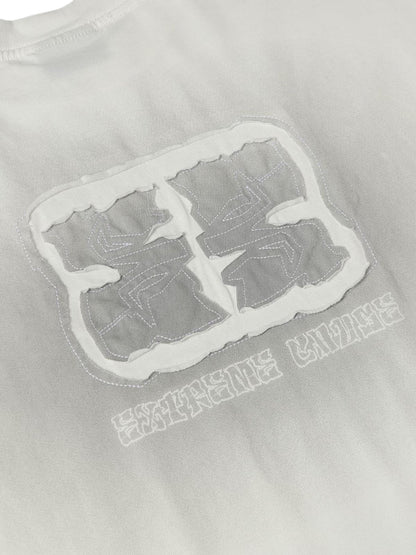 Washed  Patch Embroidery T-shirt 