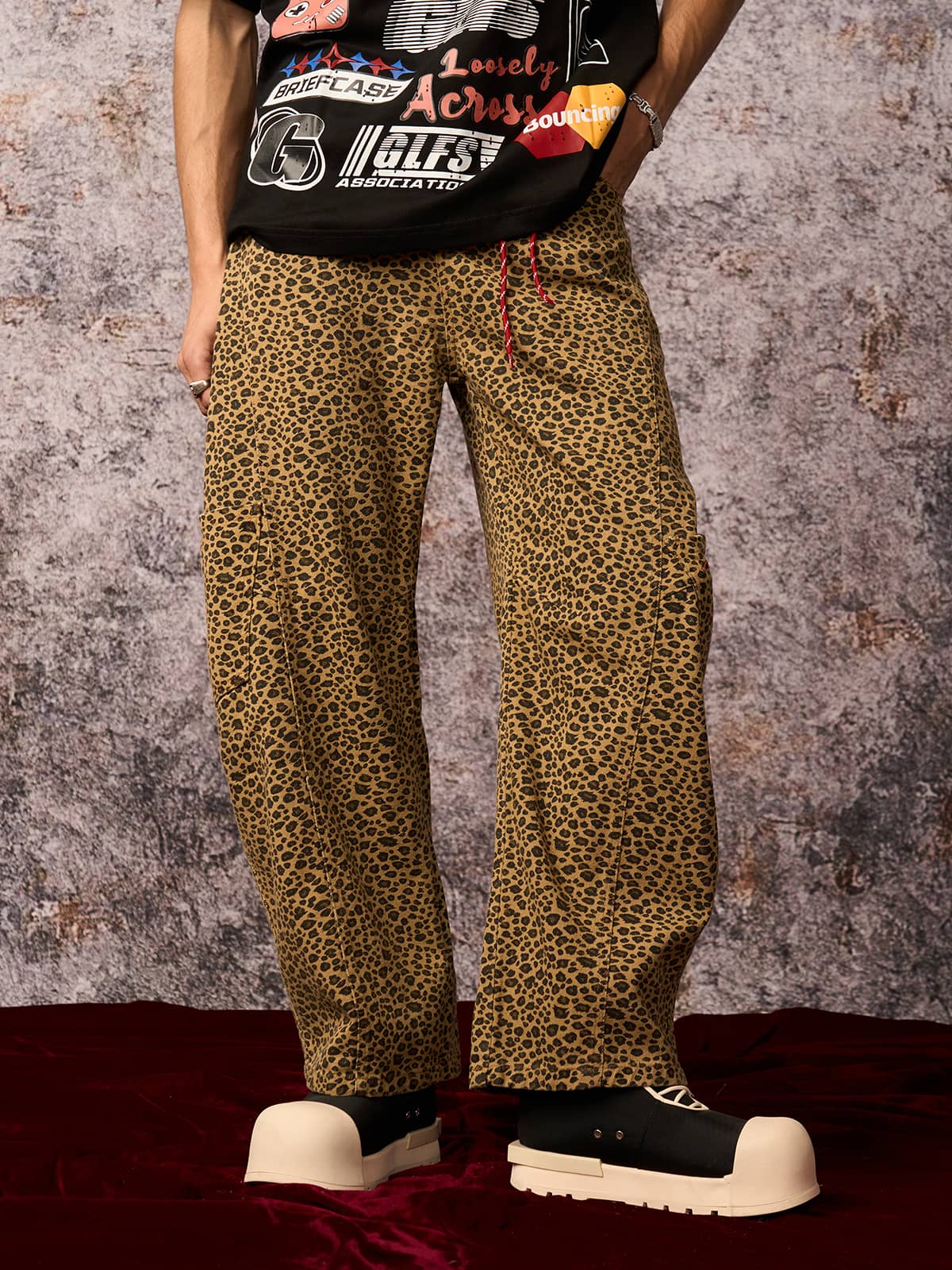 Cheetah Print Barrel Pants 2416